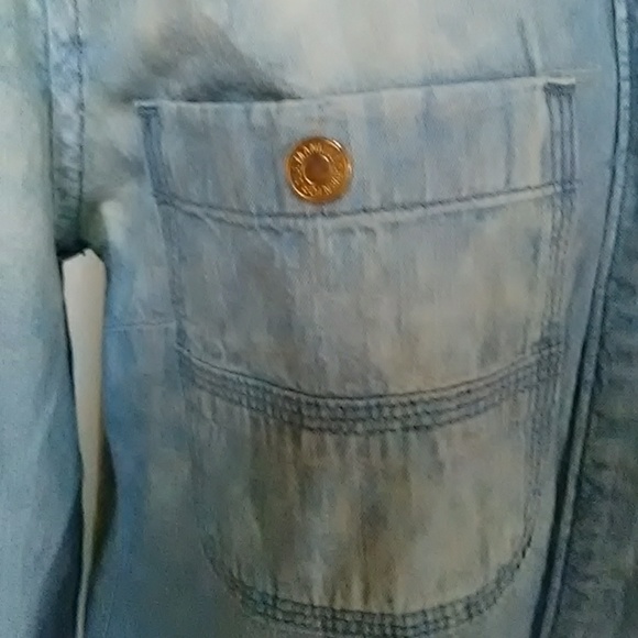 7 For All Mankind Acid Wash Denim Dress - Picture 3 of 7